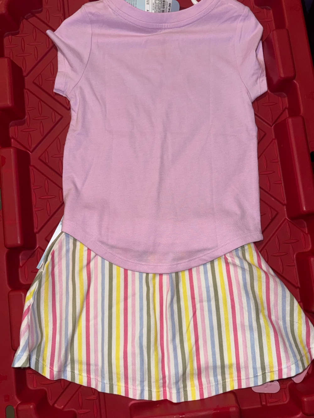 2 pc set, pink top and skort.